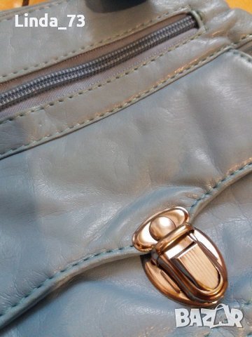Дам.чанта-/изк.кожа/,цвят-св.синя. Закупена от Италия., снимка 11 - Чанти - 22401426