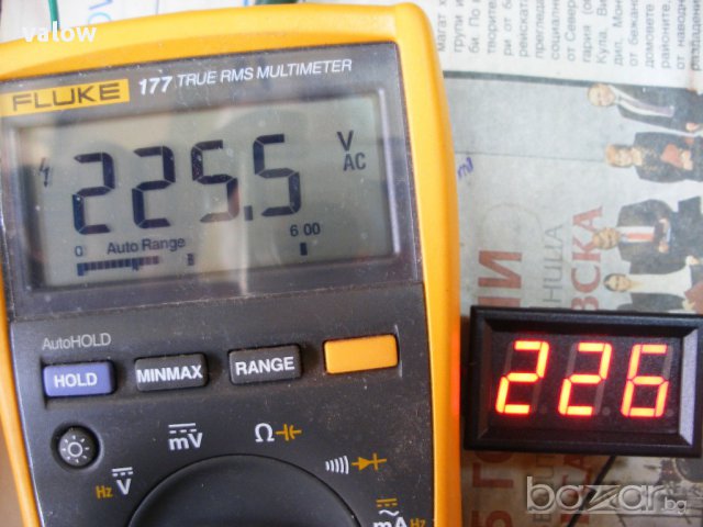 Волтметър променливо напрежение AC 60 - 500v панелен цифров дигитален, снимка 3 - Други инструменти - 10763336