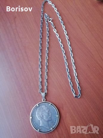 Сребърен медальон Patrona Bavaria 1855, снимка 6 - Антикварни и старинни предмети - 22070621