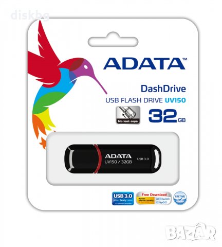 32GB USB3.0 Flash drive ADATA UV150 - нова бърза флаш памет, запечатана, снимка 1 - USB Flash памети - 22882371