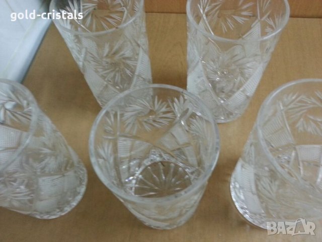 Кристални чаши руски кристал , снимка 3 - Антикварни и старинни предмети - 25663014