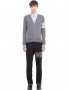 THOM BROWNE Striped Grey Cardigan Мъжки Пуловер Жилетка size S, снимка 4
