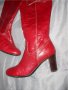 Елегантни кожени ботуши Fiorelli червени със златни елементи , снимка 7
