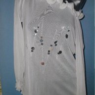 Мрежеста декорирана блузка с открити рамене / M - 3XL / универсален размер, снимка 2 - Туники - 14700948