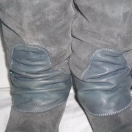 Дамски чизми от естествена кожа и велур, снимка 3 - Дамски ботуши - 16543726
