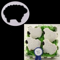 Овца Агне пластмасов резец форма украса сладки бисквитки торта фондан тесто и др, снимка 1 - Форми - 23854735