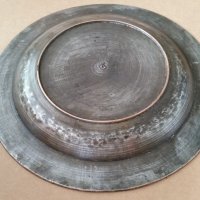 Автентична 1867 Възрожденска медна чиния сахан паница бакър, снимка 9 - Антикварни и старинни предмети - 21381340