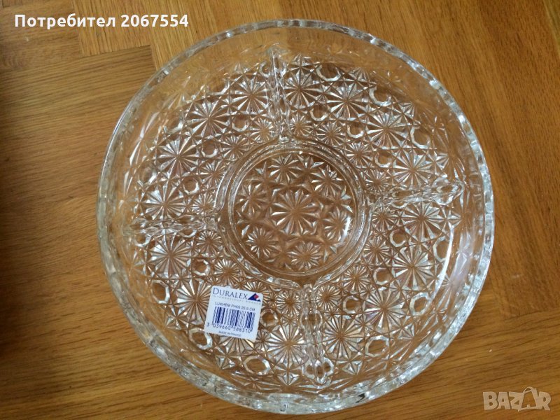 Кристална чиния-салатиера-2 броя, снимка 1