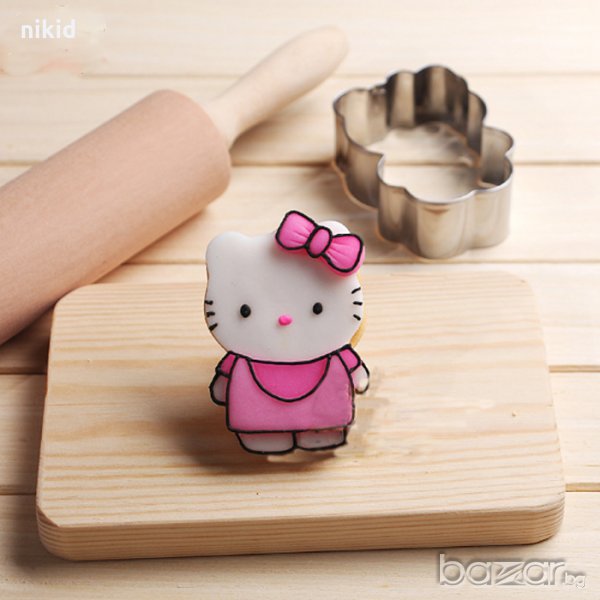  hello kitty Коте Кити цял ръст метална форма резец украса бисквитки фондан, снимка 1