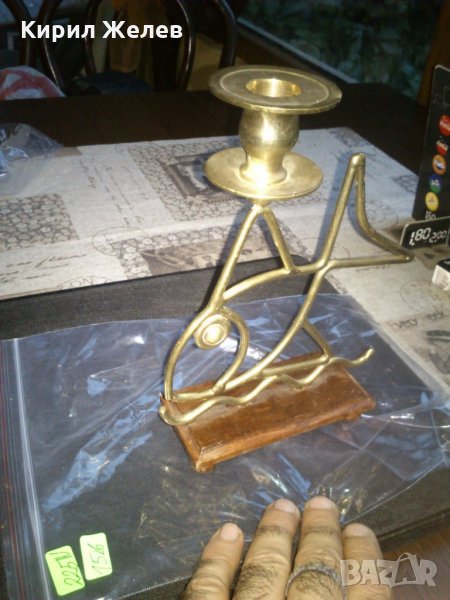 Стар Месингов свещник, снимка 1