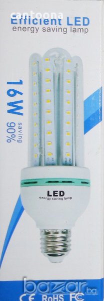 Eнергоспестяващa LED лампа E27 - 16 W , 80 LED диода, снимка 1