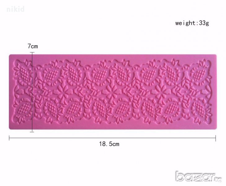 ромбоидни мотиви Молд подложка шаблон за сладка захарна дантела - за украса декорации на торти, снимка 1