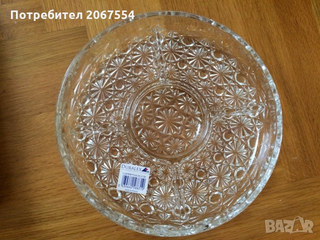 Кристална чиния-салатиера-2 броя, снимка 1 - Чинии - 23079506