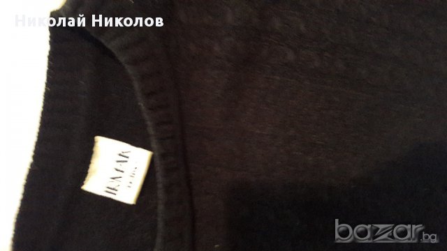 Мъжки черен пуловер голям размер XL, 2XL, снимка 3 - Пуловери - 15980383