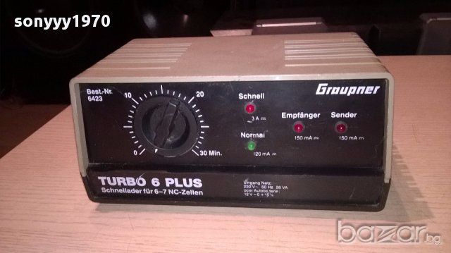 Graupner turbo 6 plus-germany-зарядно за акумулатори 12в-от швеицария, снимка 7 - Аксесоари и консумативи - 14744270