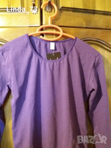 Дам.блуза-/боди/-с дълъг ръкав-/памук+ликра/-тъмно лилава-2., снимка 5 - Блузи с дълъг ръкав и пуловери - 21824967