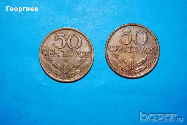 Португалия 50 центавос лот 1974,1973, снимка 1 - Нумизматика и бонистика - 15557664