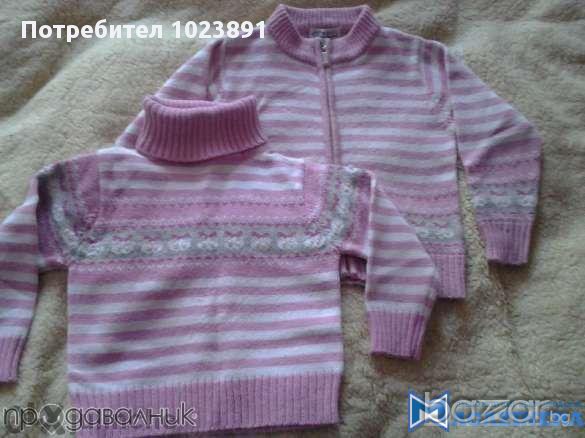 Пуловер и жилетка ♥ 5-6г, снимка 1 - Детски пуловери и жилетки - 10876278