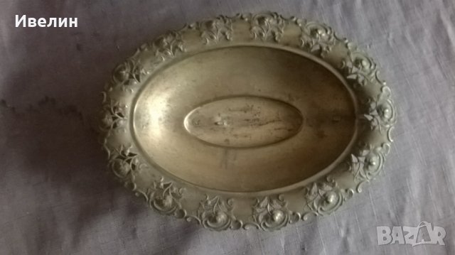 стара посребрена купа арт деко, снимка 3 - Антикварни и старинни предмети - 25513344