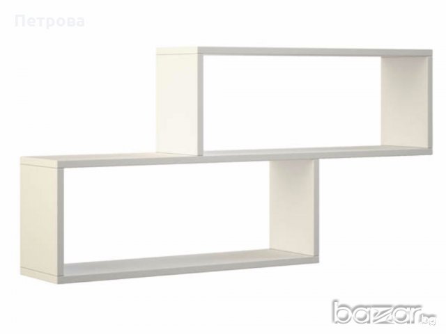Бяла стенна етажерка, снимка 1 - Секции и витрини - 18615950