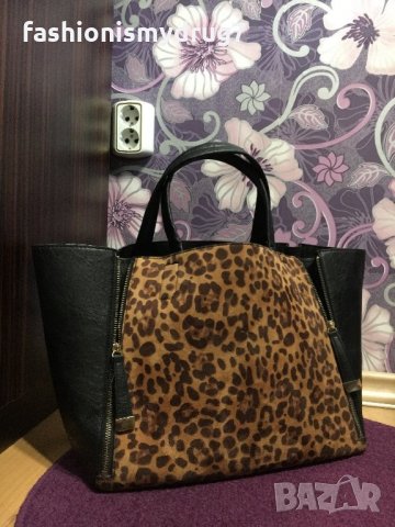 Уникална чанта с леопардов принт , снимка 10 - Чанти - 25546656