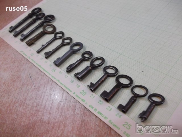 Лот от 13 бр. стари ключета за ключалки, снимка 9 - Други ценни предмети - 19956108