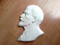 Гипсов портрет на Ленин, снимка 1 - Други ценни предмети - 13579018