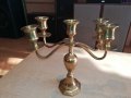 свещник за 5 свещи от швеция-масивен-мед/месинг-24х23х12см, снимка 4