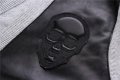 PHILIPP PLEIN GREY LEATHER SKULL Мъжка Жилетка тип Пуловер size M, снимка 9