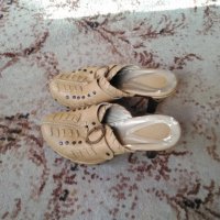 Дамско сабо от естествена кожа, снимка 5 - Дамски обувки на ток - 24154582