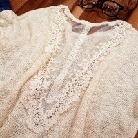 Tally Weijl блуза с дантелен гръб , снимка 10 - Блузи с дълъг ръкав и пуловери - 19408243