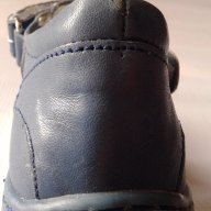 Детски обувки за момче от естествена кожа, ортопедични с лепенка в синьо, снимка 7 - Детски маратонки - 10106546