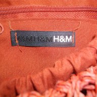Чанта от зебло "Н&М"® / оранжева чанта, снимка 5 - Чанти - 12406441