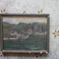 Стара рисувана  картина 19 век подписана , снимка 7 - Картини - 26009847