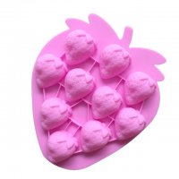 10 ягоди ягода дълбоки силиконов молд форма за фондан шоколад бонбони декорация торта, снимка 1 - Форми - 21205459