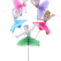 5 бр Балерина разгъваща пола пачка балерини топер клечки украса декор за торта мъфини парти рожден , снимка 1 - Други - 24091942