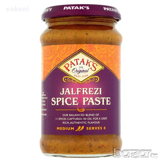 Pataks Jalfrezi Paste / Патакс Джалфрези Средно Люта Къри Паста 283гр, снимка 1