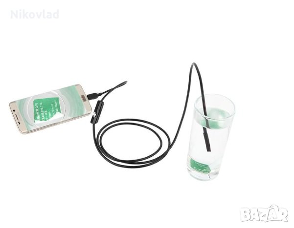 Ендоскоп водоустоѝчив 1м, 5.5 mm, 6 лед диода, снимка 1