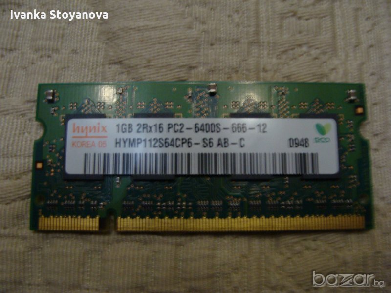 Продавам 1 GB RAM DDR2 PC2-6400S за  лаптоп, снимка 1