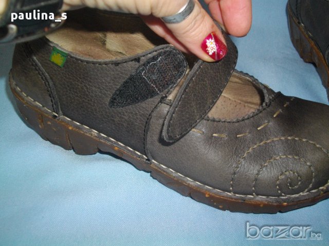 Естествена кожа / Elnaturalista / Ортопедични обувки с лята силиконова подметка / естествен набук, снимка 3 - Други - 14388068