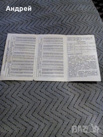 Старо календарче КАТ 1985 с График за ГТП, снимка 2 - Антикварни и старинни предмети - 23245162