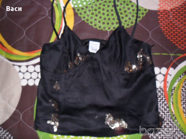 100% Moschino I 48 оригинален екстравагантен топ + подарък Gucci, снимка 13 - Потници - 11549731