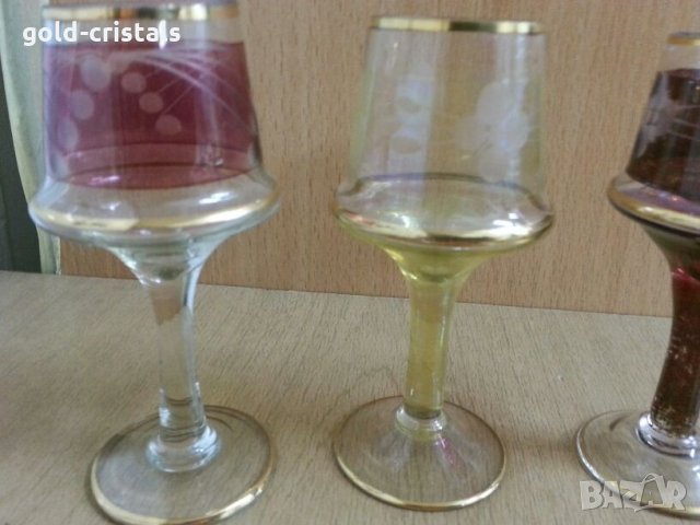 Стари стъклени чашки, снимка 4 - Антикварни и старинни предмети - 25384316