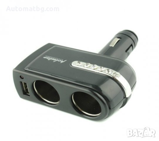 Разклонител за запалка ДВОЕН + USB WF 201- 12 волта, снимка 2 - Аксесоари и консумативи - 23992028