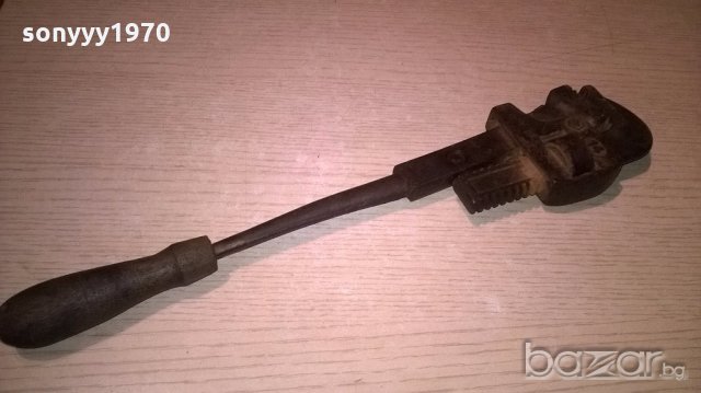 АНТИКА-drop forged-steel 14 in-40см-с дървена дръжка-внос швеицария, снимка 4 - Други инструменти - 18429878