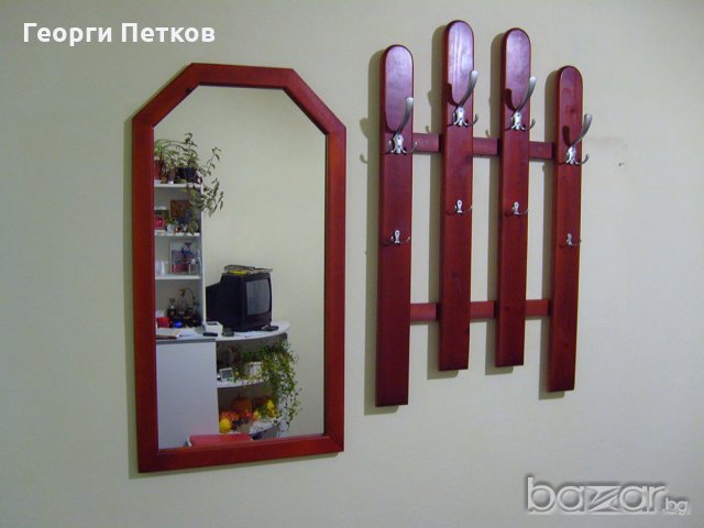 Антре-огледало и закачалка от масив, снимка 3 - Огледала - 14796567