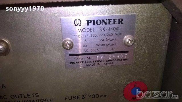 pioneer sx-440-stereo receiver-made in japan-внос англия, снимка 18 - Ресийвъри, усилватели, смесителни пултове - 19843547
