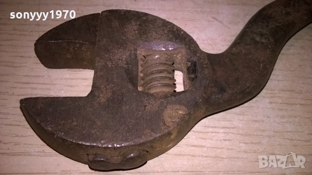 АНТИКА-немски интересен раздвижен ключ-25см-внос швеицария, снимка 4 - Колекции - 22465822