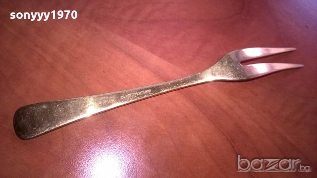 Imperial 18/10-23/24 karat hartvergoldet-вилица 17см-внос швеицария, снимка 9 - Антикварни и старинни предмети - 17888641
