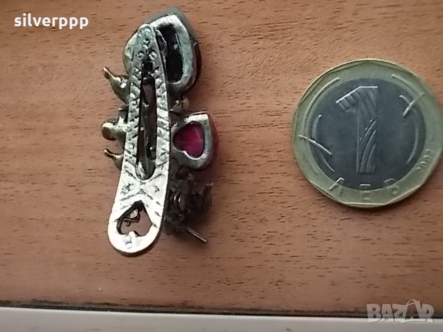  Стара брошка - 1 , снимка 3 - Антикварни и старинни предмети - 23518871